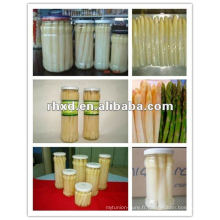 asperges blanches en conserve dans la bouteille vente chaude